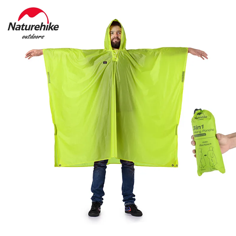 Naturehike سترة المطر 3 في 1 U - مراجعة Camping Rain Poncho وسعره