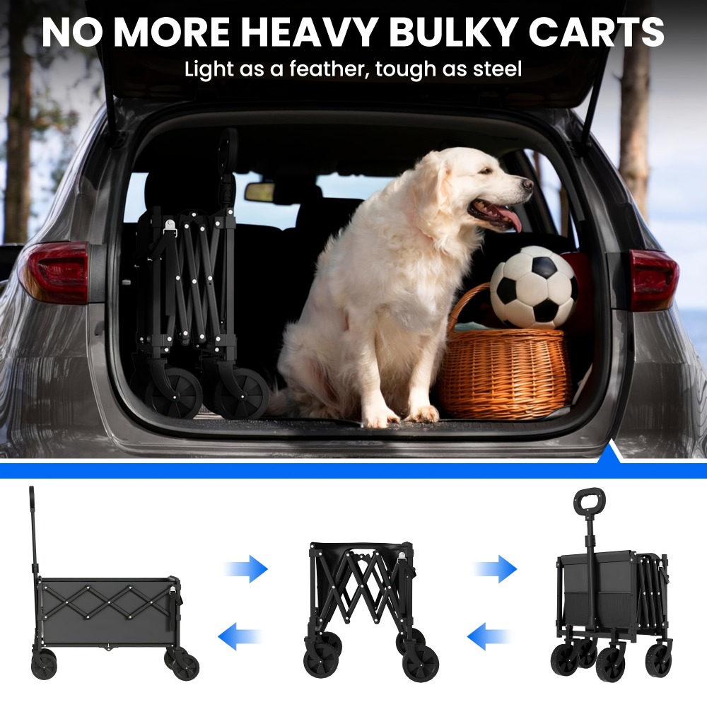 عربة حديقة قابلة للطي بسعة 360 - مراجعة Outdoor Camping Trolley وسعره