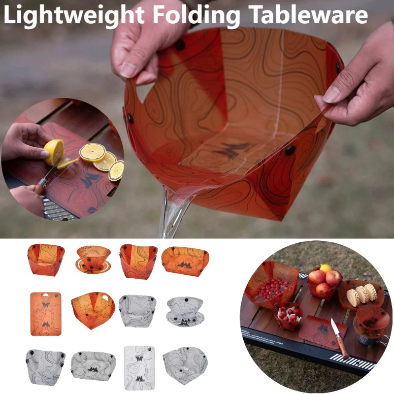 أدوات مائدة للتخييم قابلة للطي - مراجعة Outdoor Camping Dining Set وسعره